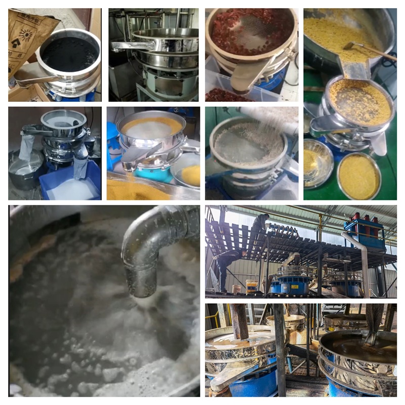 圓形振動篩適用行業(yè)：食品，陶瓷，醫(yī)藥，冶金，化工等行業(yè)。