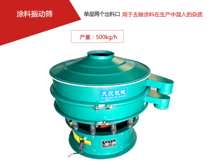 涂料屬于普通不易發(fā)生反應(yīng)的物料，所以涂料振動篩采用的是碳鋼材質(zhì)。