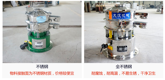小型圓形篩做工采用：內(nèi)外拋光的制作方法，能夠保證產(chǎn)品的干凈。